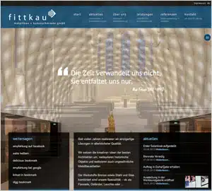 Screenshot des fittkau Webauftritts