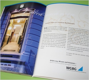 Festschrift der WGBG erstellt von der designenergie Werbeagentur aus Berlin