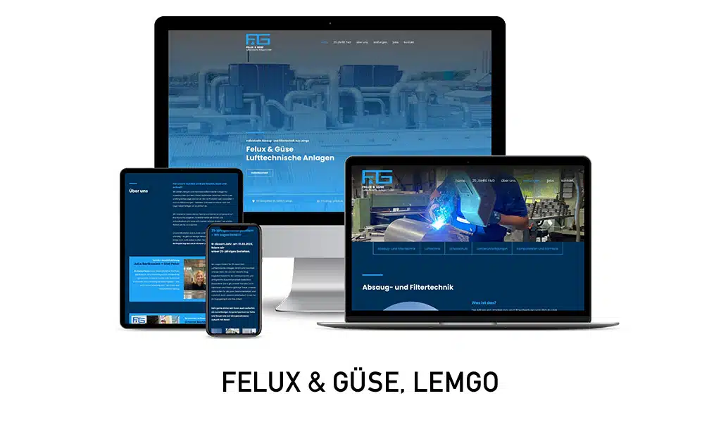 werbeagentur lemgo für Industriebetrieb mit modernem Webdesign