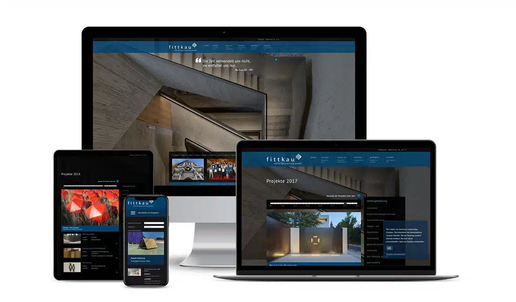 Kreative Webseite mit CMS für Metallbauer